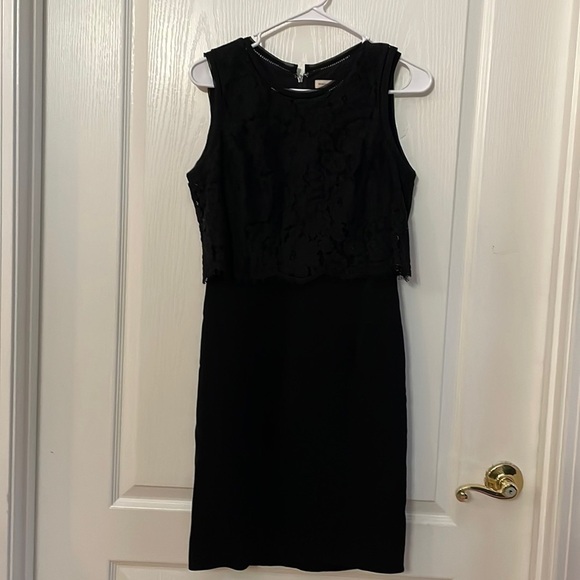 REBECCA TAYLOR Refined Suiting Lace Event Dress Sleeveless Black Size 2 - Picture 1 of 9
